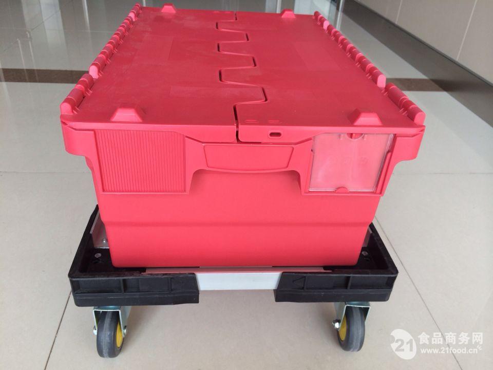 上海白色塑料物流箱承重40公斤可印LOGO_上