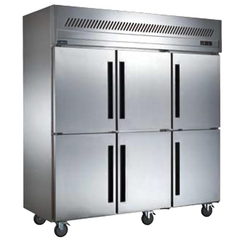 贝柯六门风冷冰箱 不锈钢六门双温冰柜